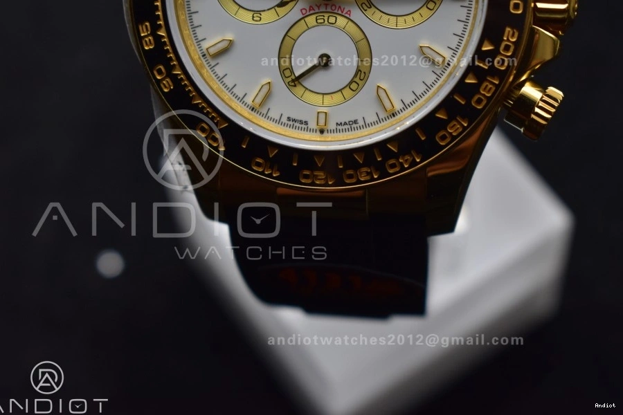 126518 White Oysterflex QF Edition on (Weighted) Daytona Strap V6 Best 1:1 Dial SH4131 1203